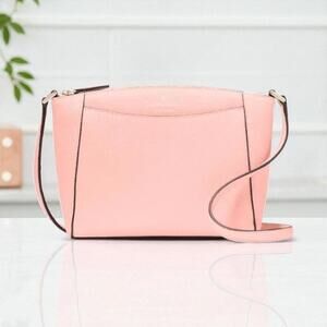 Kate Spade Monica Crossbody Pebbled Leather Purse Tea Rose Pink WKR00258